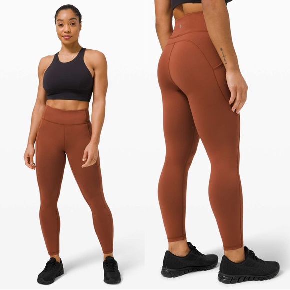 NWT Lululemon Invigorate High-Rise Tight 25" Dark Terracotta W5CQFS Size 10 - Picture 1 of 14